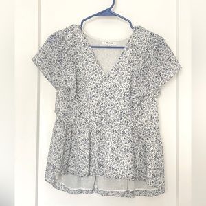 Madewell Georgette Ruffle Sleeve Top